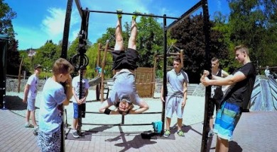Honza Kaňůrek předával sílu workoutu ve Vsetíně