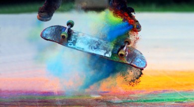 Skateboarding v barvách